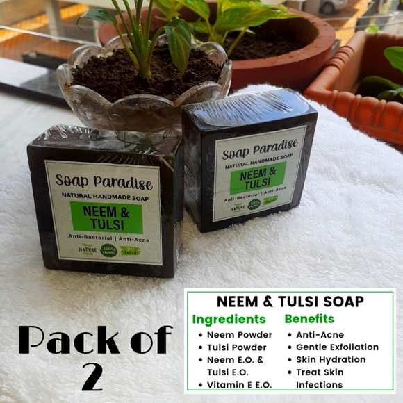 Soap Paradise Other - Anti Bacterial Neem & Tulsi Soap (Pack of 2)